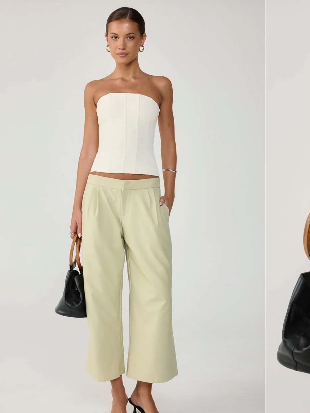 Charcoal Teigen Midi Pants (Sage)